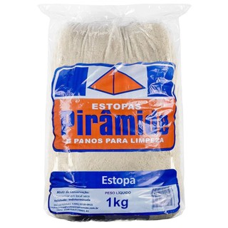 Estopa Branca Uso Geral 1kg Pirâmides em Oferta na Shopee