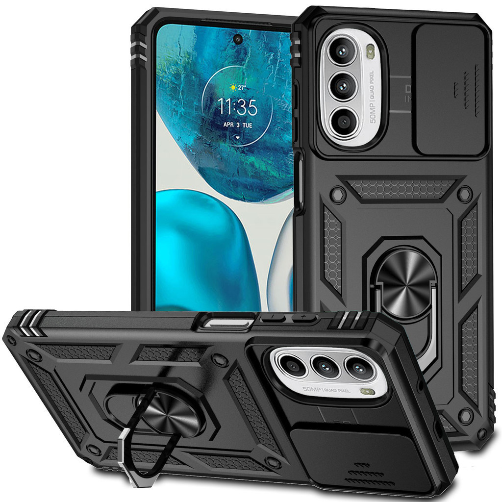 Caixa Motorola Moto G52 G82 G22 G42 E32 E32S G71S G71 G51 5G Suporte Redondo Anti-Queda Capa De Telefone Rígido Com Proteção De Lente De Janela Deslizante em Oferta na Shopee