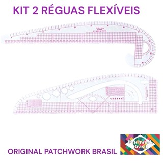 Kit 2 Réguas Para Modelagem Flexível Patchwork Costura Corte Armarinhos Aviamentos Dona Shô em Oferta na Shopee