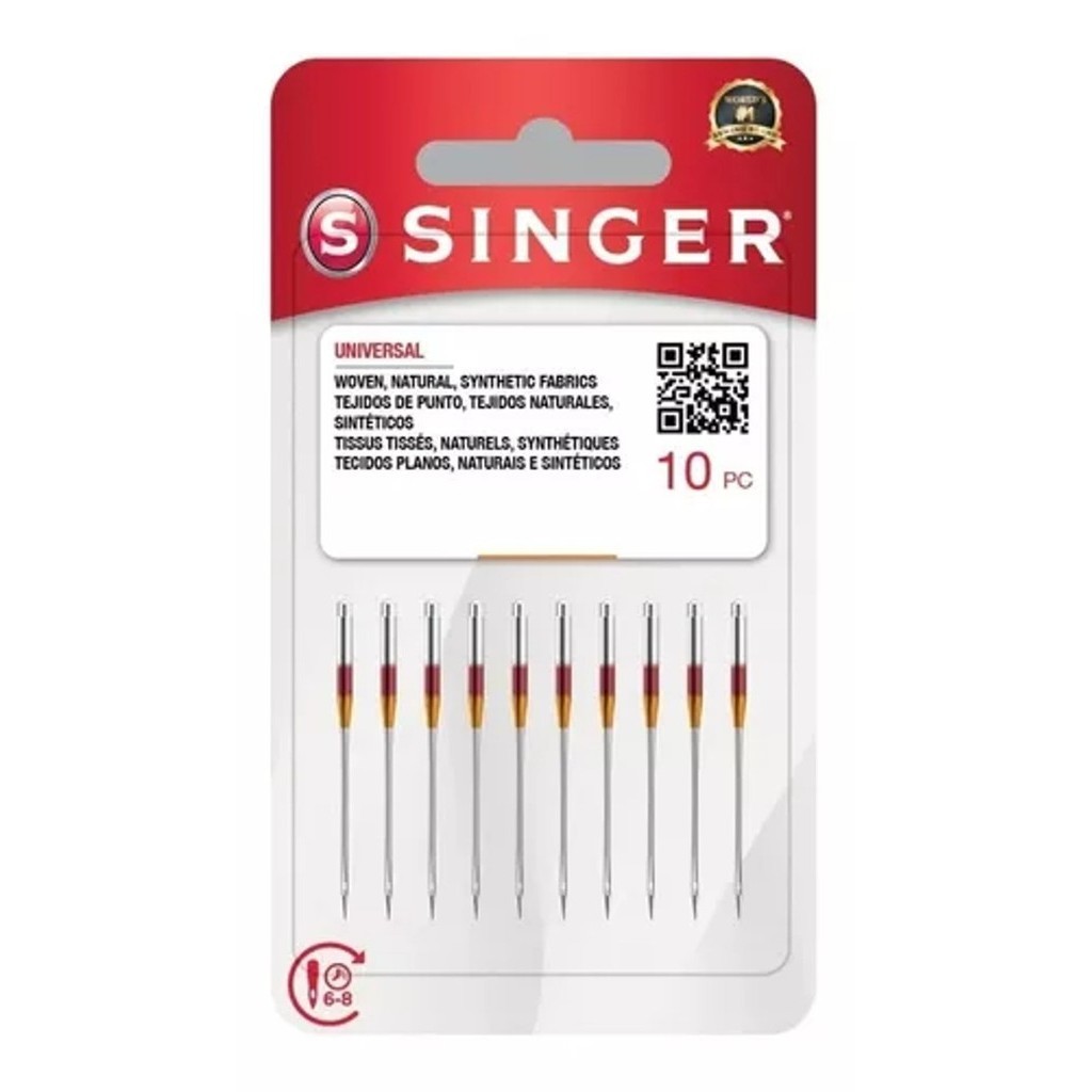 Agulha Singer 2020 Máquina Costura Domestica HAx1 130/705H Pacote com 10 Agulhas Ponta Bola em Oferta na Shopee