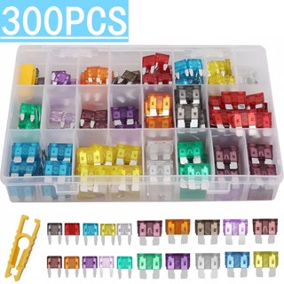 300 Pcs Conjunto Sortido Perfil De Tamanho Médio Lâmina Fusível Carro Auto Caminhão 2-40A Com Caixa Clipe em Oferta na Shopee
