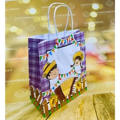 10~50 SACOLAS FESTA JUNINA SANFONA 17,5 X 8,5 X 21,5 (LC) - REF:3597 (CHOCO)