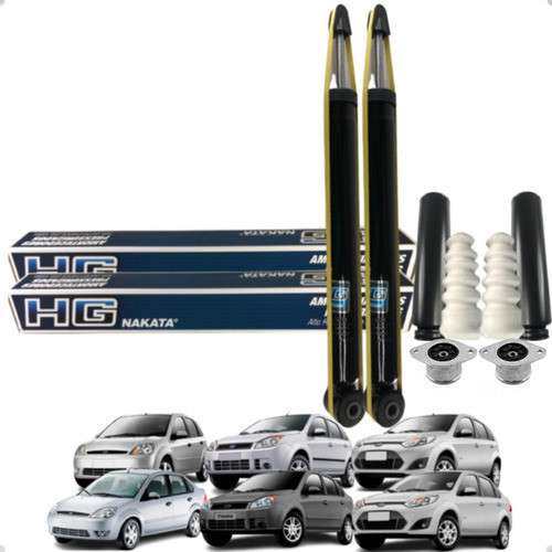 Par Kit Amortecedor Batente Coifa Coxins Traseiro Fiesta em Oferta na Shopee