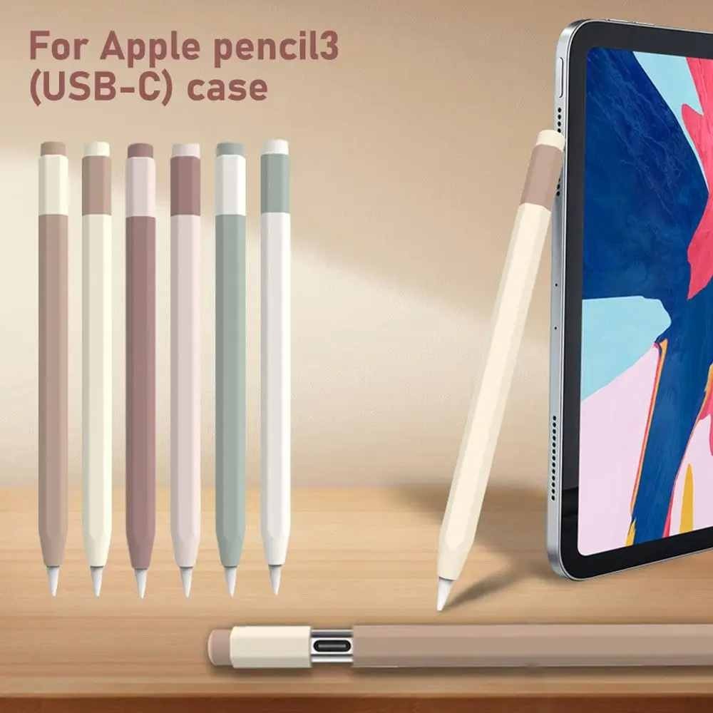 Estojo Simples Para Lápis Apple Pencil 3 Tampa Caneta IPad Tablet Touch Pen USB C Stylus Protetor De Cores De Emenda De