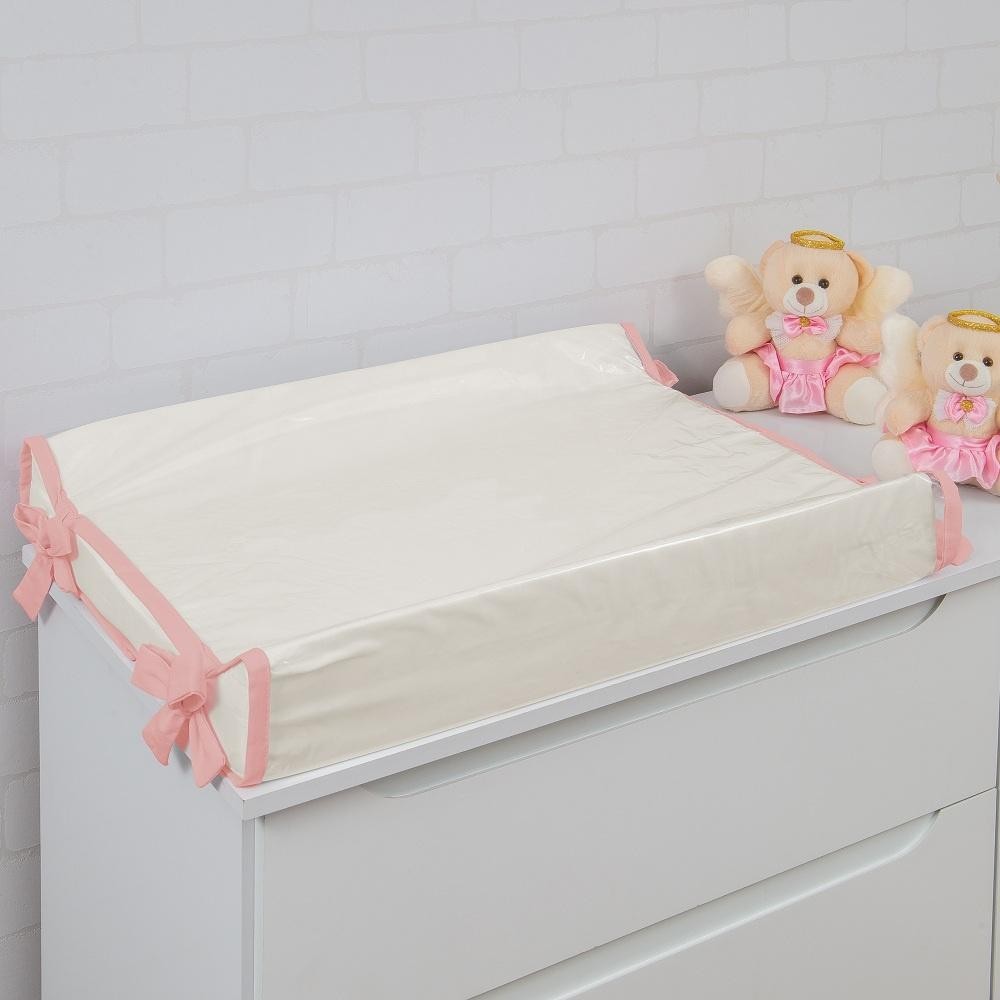 Trocador Americano para Cômoda Impermeável Anatômico Pérola com Rose em Oferta na Shopee