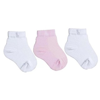 Kit 3 Pares Meia Cano Médio Lupo Baby - Branco e Rosa em Oferta na Shopee