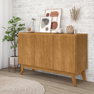 Buffet para Sala de Jantar Ares 3 Portas Lux Nature em Oferta na Shopee