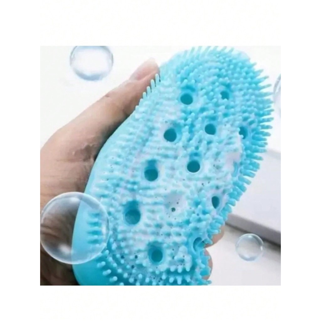 Esponja Para Banho Com Porta Sabão Escova Bucha De Silicone