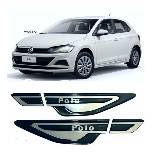 Aplique Vw Polo Paralamas Cromado Alto Relevo Na Resina