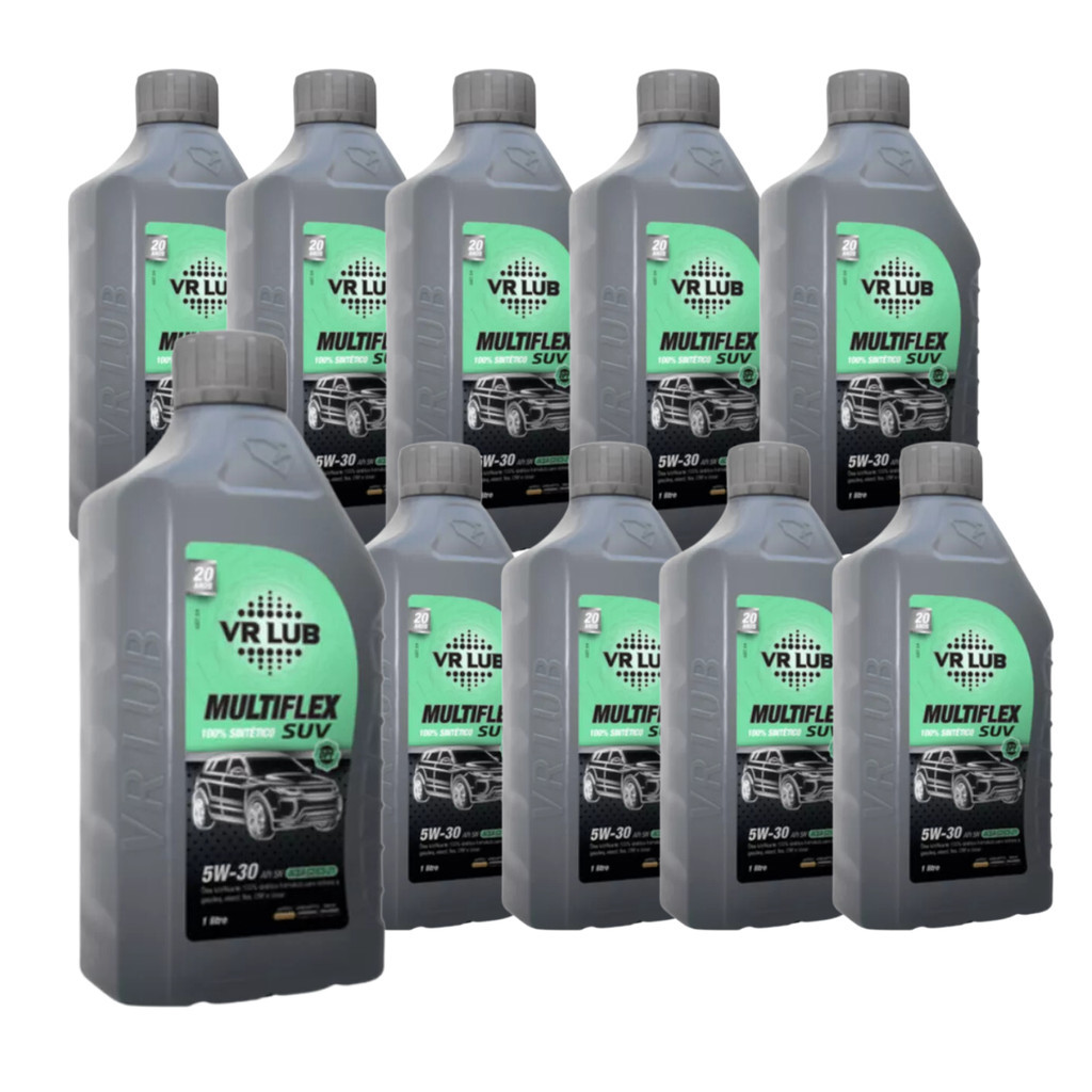 Kit 10 Litros Óleo Motor Diesel 5W30 Sintético VR Lub SUV Diesel com DFP Filtro de Particulas