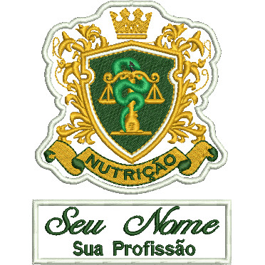 Patch Nutrição arabescos - Nome + Logotipo