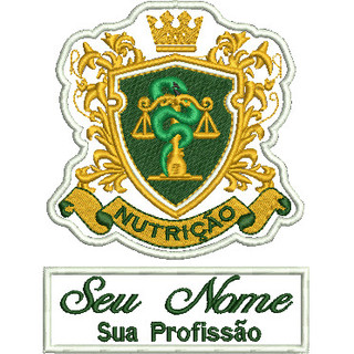 Patch Nutrição arabescos - Nome + Logotipo