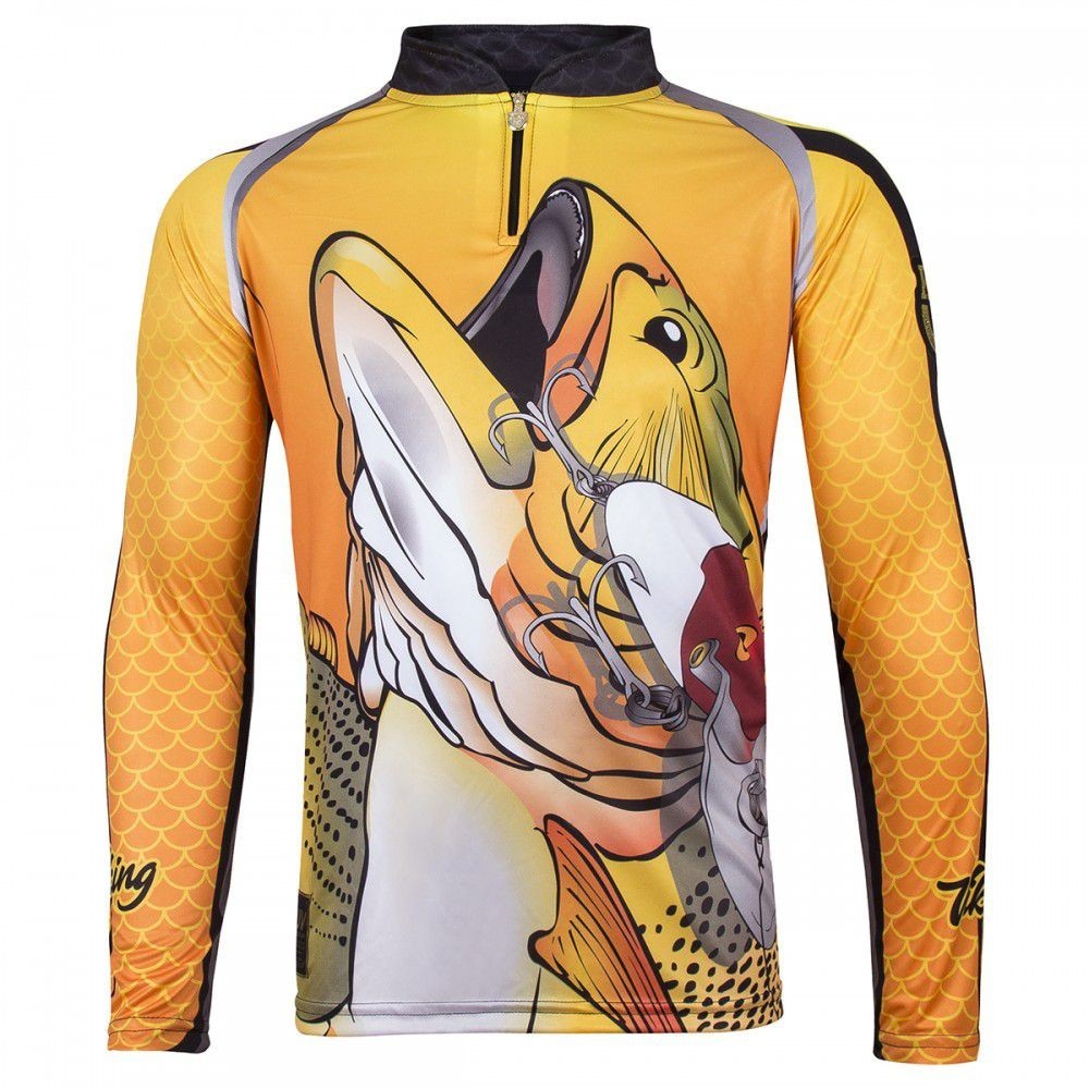 Camiseta Pesca King Sublimada Viking 12 Dourado