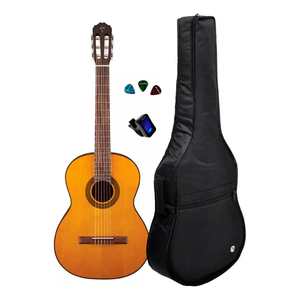 Violão Takamine Gc1 Nylon Clássico Kit Capa Luxo + Afinador