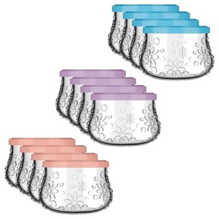 Tigela Nadir | Sobremesa Nature com Tampa J122 200ml - Embalagem com 12 Unidades em Oferta na Shopee