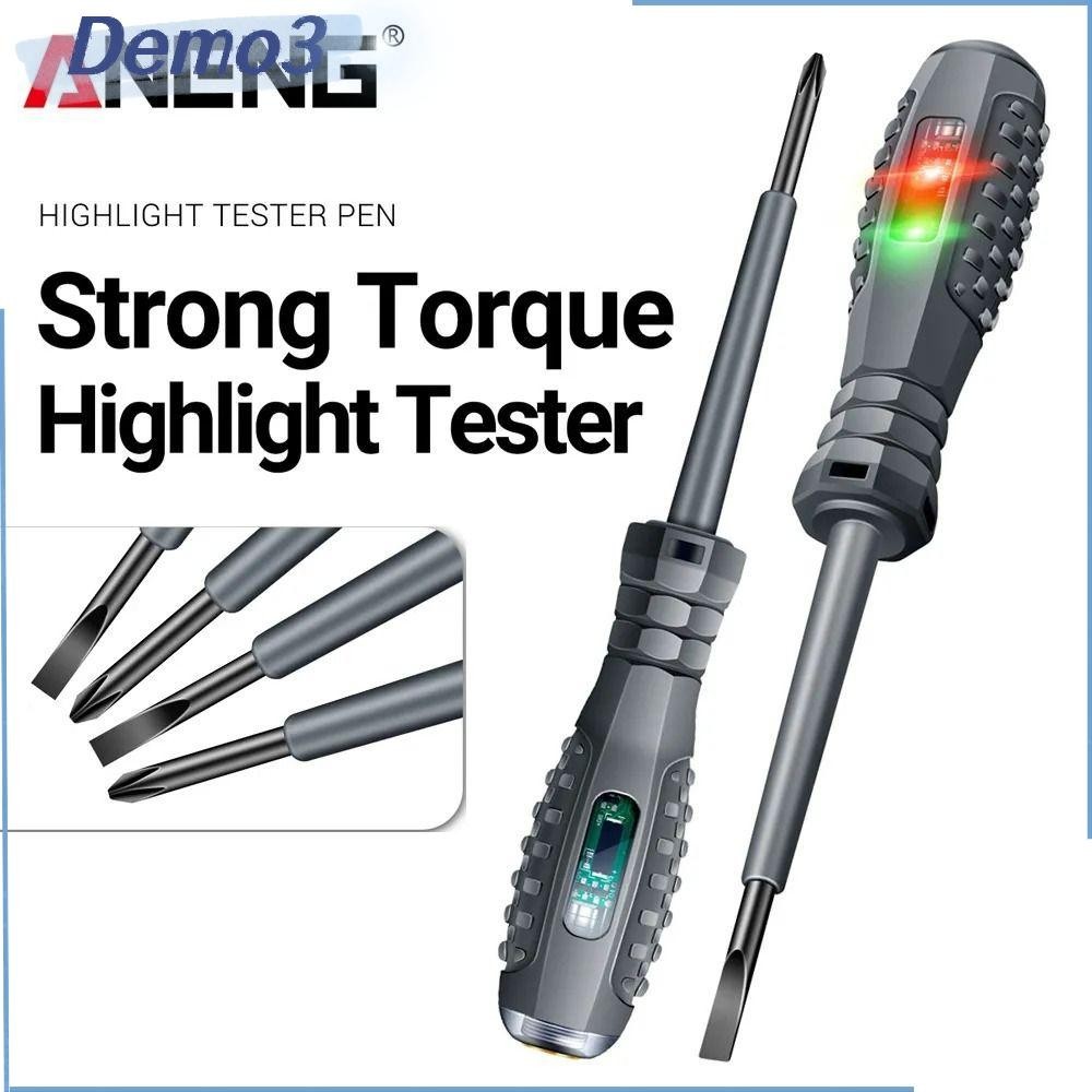 [DEMO3] Caneta Testadora Elétrica,Ferramenta Para Eletricista Com Chave De Fenda Indicadora , Indução Inteligente