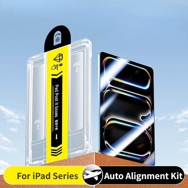 Kit De Alinhamento Automático De Vidro Temperado Para Ipad Pro M4 11 12,9 10 9 8 7 Air 6 5 4 3 2 Protetor De Tela Mini Gen 13 2024 Película