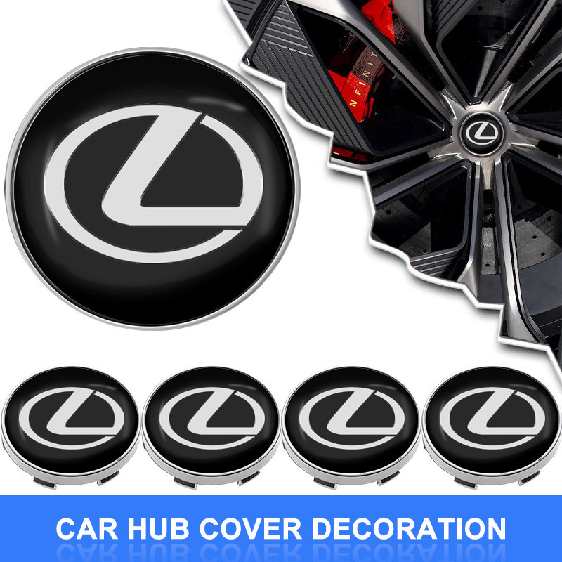 4 Pçs 56mm/60mm Capa De Aro De Carro Decalque Pneu Roda Centro Hub Tampa Adesivo Emblema Para Lexus ES300 RX330 RX300 GS