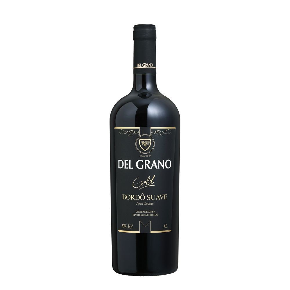 VINHO DEL GRANO GOLD BORDÔ SUAVE TINTO 1L em Oferta na Shopee