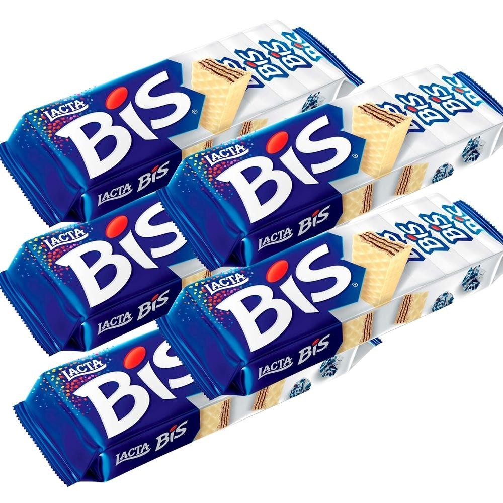 Kit 5 und Chocolate Bis Lacta Branco 16 und em Oferta na Shopee