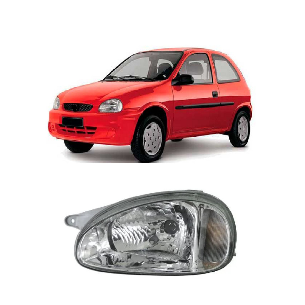 Farol Corsa 1994 95 96 97 98 99 2000 Carcaca Preta Lado Esquerdo