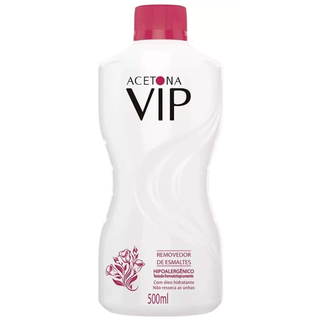 VIP Removedor com Acetona 500ml Hipoalergênico