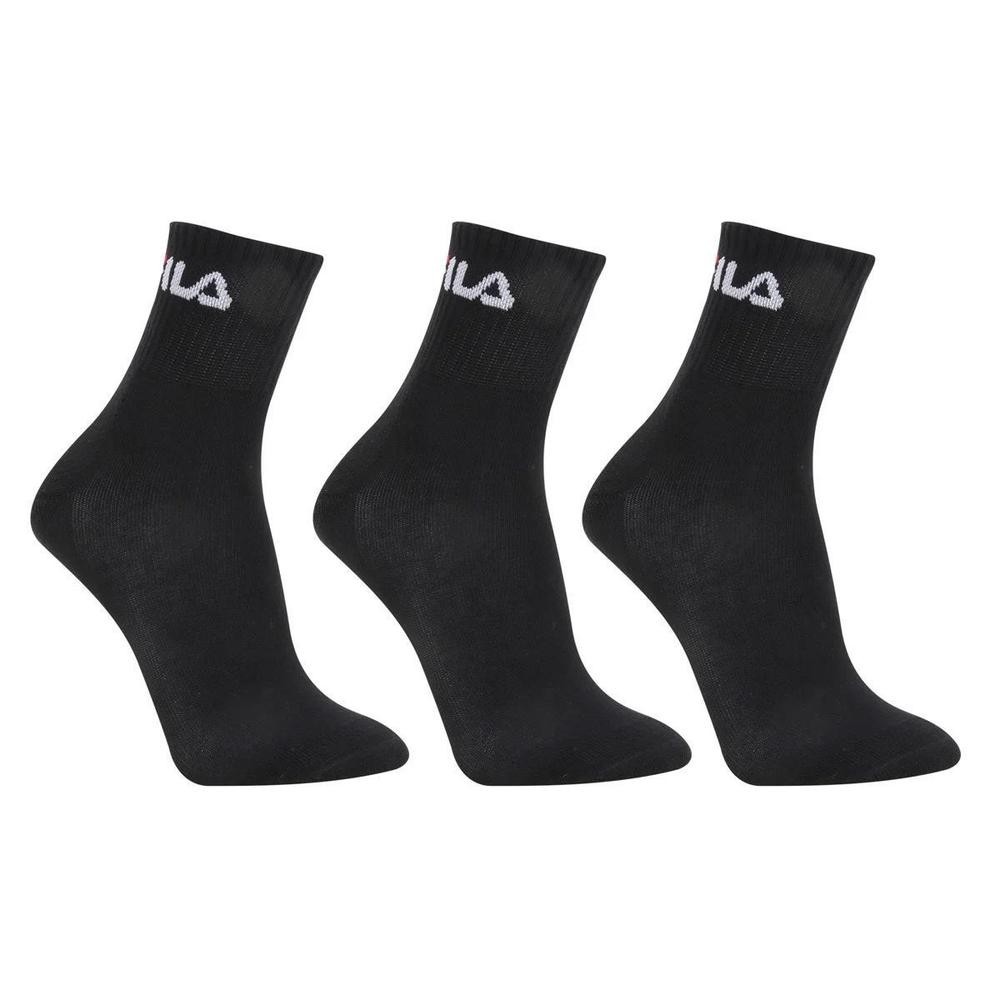 Kit Meia Fila Cano Médio Logo c/ 3 pares - Preto - Men Clothes
