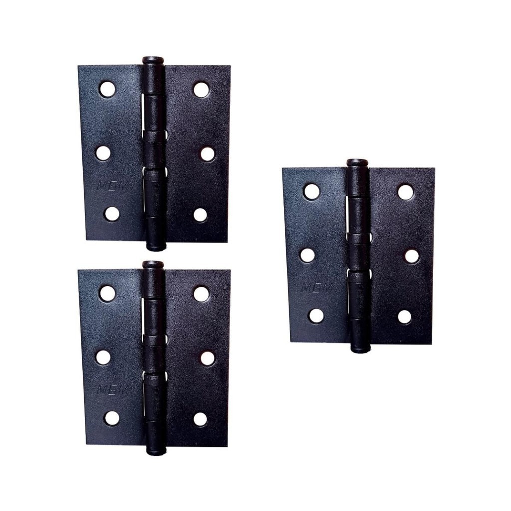 Dobradiça Em Aço Pacote Com 3 Unidades Preto Fosco MGM 3x2,5cm em Oferta na Shopee