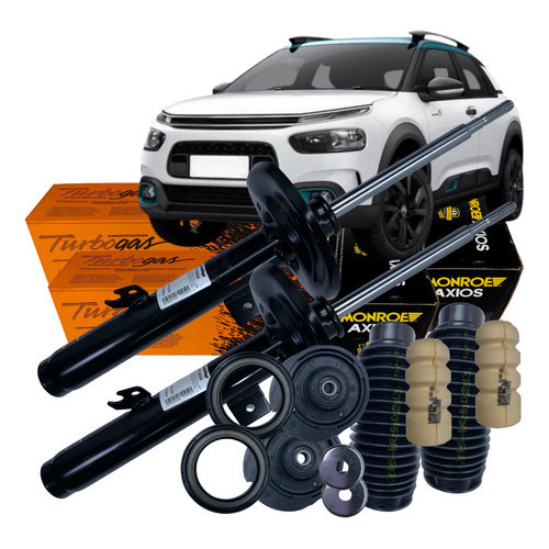 Par Amortecedor Dianteiro Cofap + Kit Axios C4 Cactus 2017 2018 2019 2020