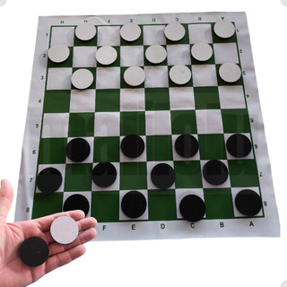Jogo de Damas Gigante Tabuleiro Escolar Grande Tabuleiro 40x40cm