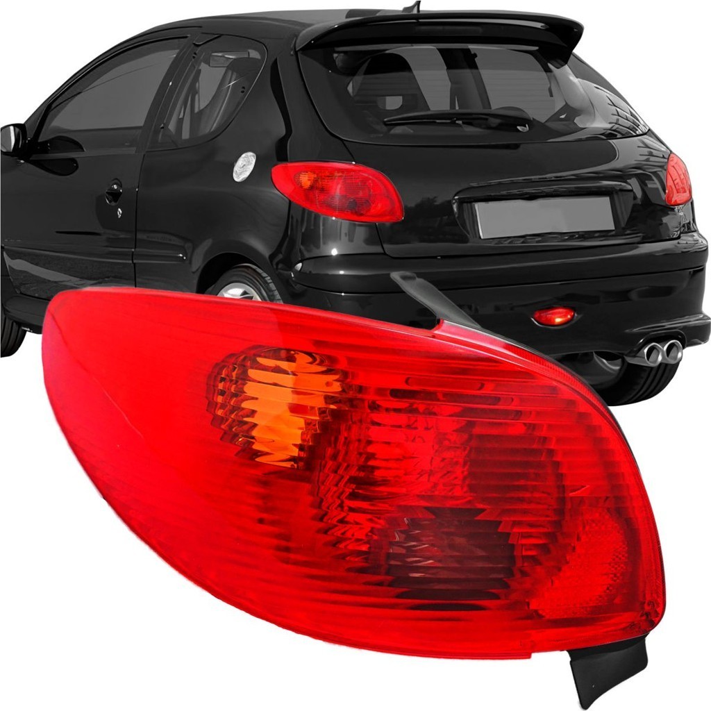 Lanterna Traseira Sinaleira Peugeot 206 2004 2005 2006 2007 Cristal + Ré Com Pisca em Oferta na Shopee