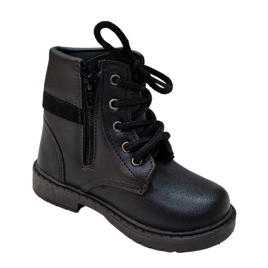 Coturno Bota Country Preto Boiadeiro Menino Nº 20 ao 27 Luxo Rodeio Botina