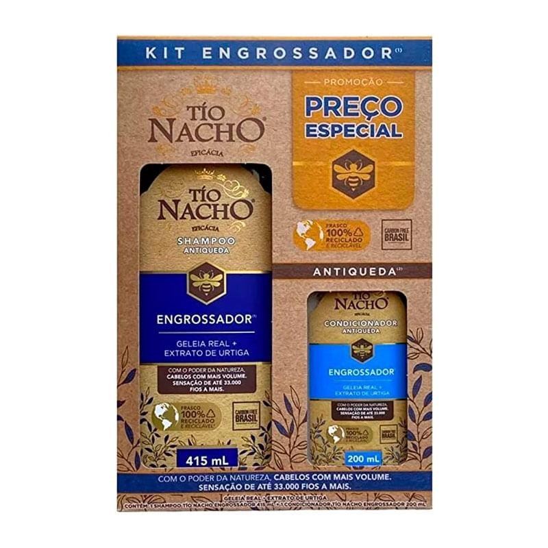 Kit Shampoo Antiqueda Tío Nacho Engrossador 415ml + Condicionador 200ml - Beauty