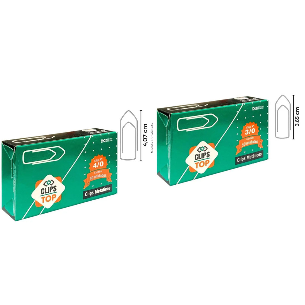 Clips Metálicos Prendedor Para Papel N4 ou N3