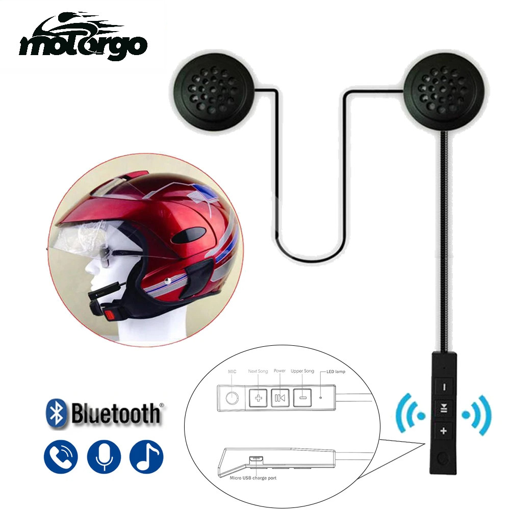 1pc Motocicleta Sem Fio Bluetooth Capacete Fone De Ouvido Mãos-Livres Kit De Chamada Telefônica Estéreo Anti-Interferênc