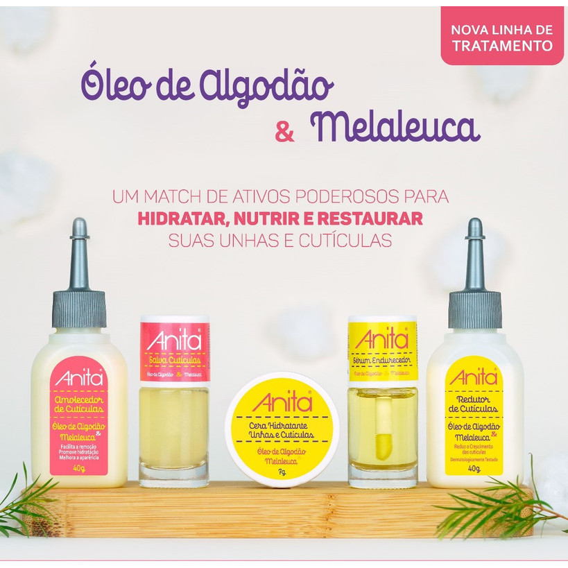 Kit Tratamentos Anita - Linha de Tratamento com Óleo de Algodão e Melaleuca