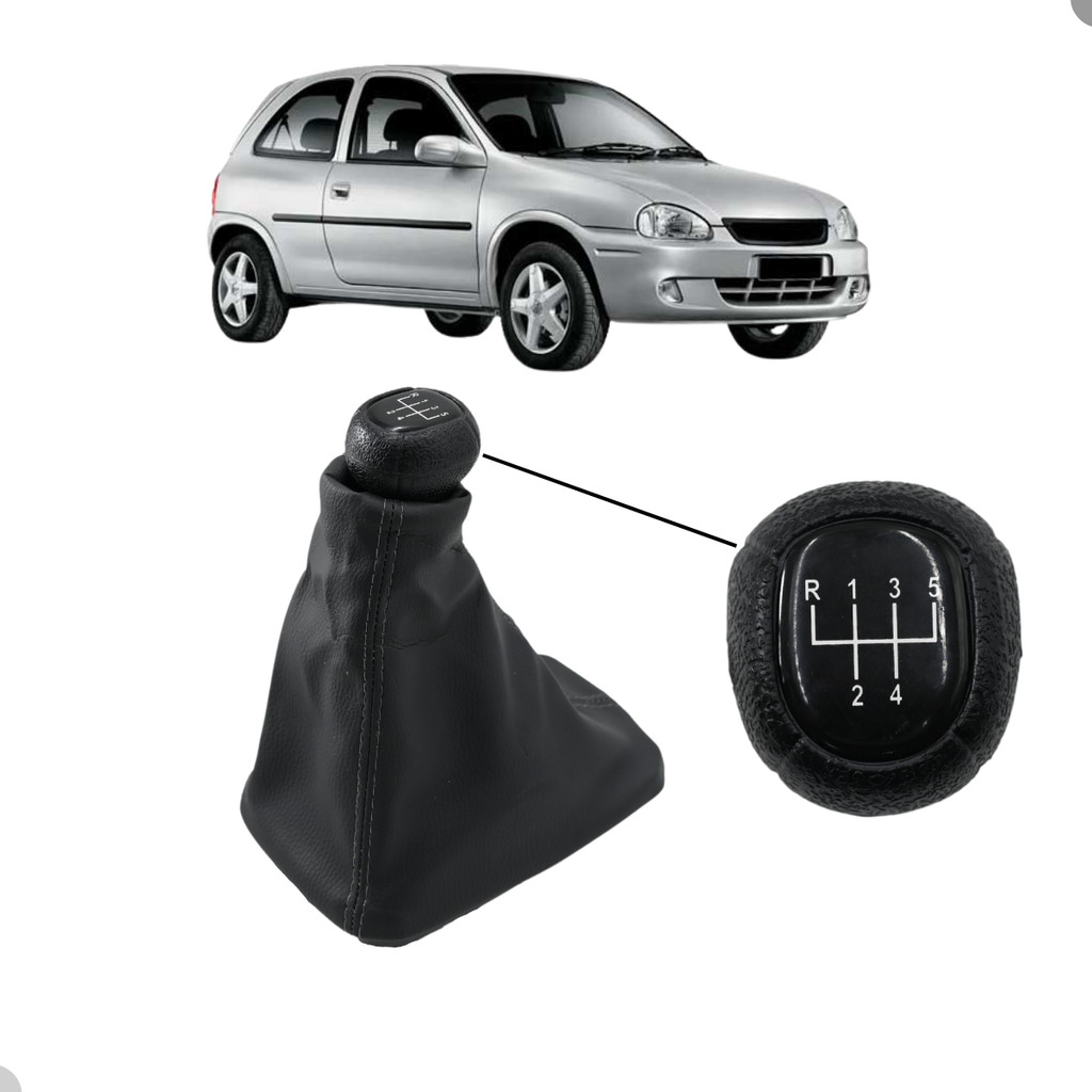 Kit Coifa de Cambio Bola Manopla Corsa 94 95 96 97 98 99 Grafite