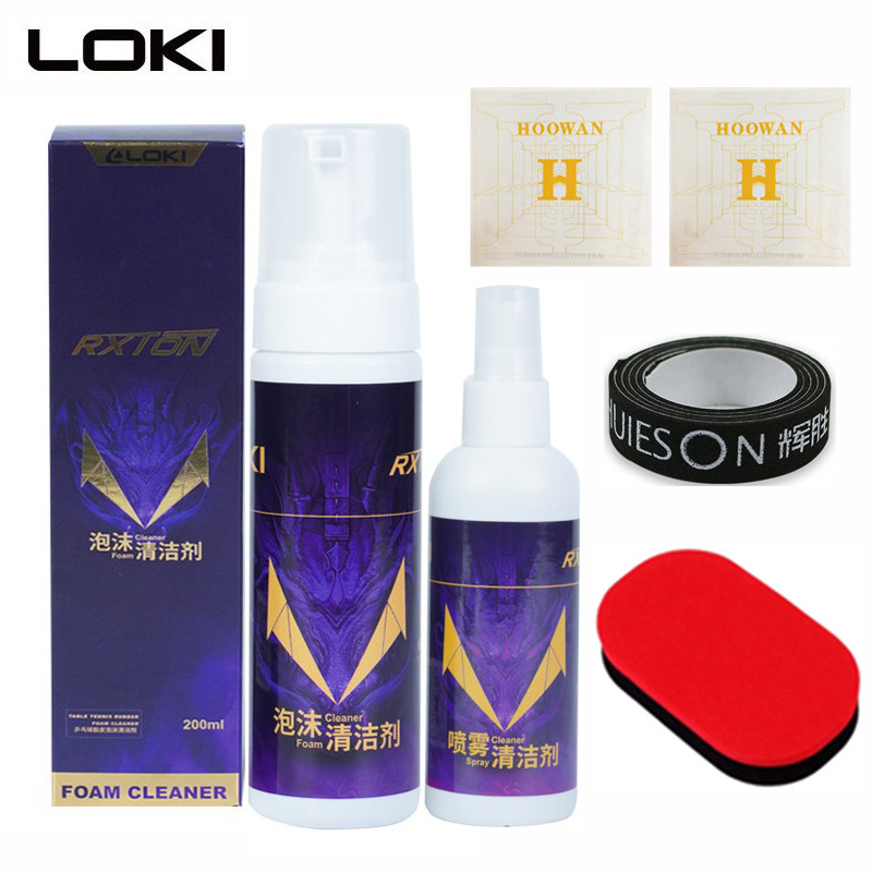 LOKI Espuma De Borracha Para Tênis De Mesa/Spray Limpador Ping Pong Bat Espessamento Limpeza Descontaminação 4 Em 1 Kit 