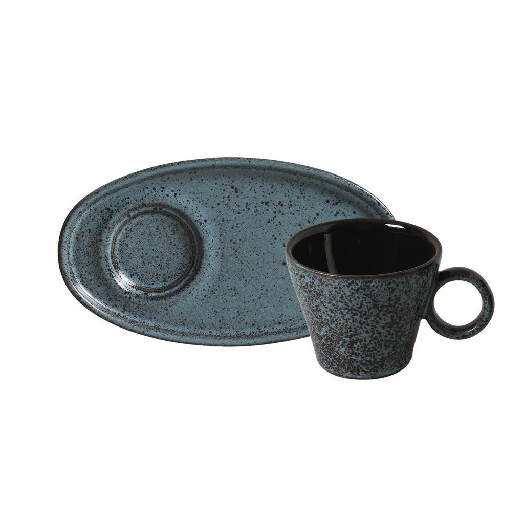 Conjunto com 6 Xícaras de Café Neo com Pires Oval Night Sky 110ml em Oferta na Shopee