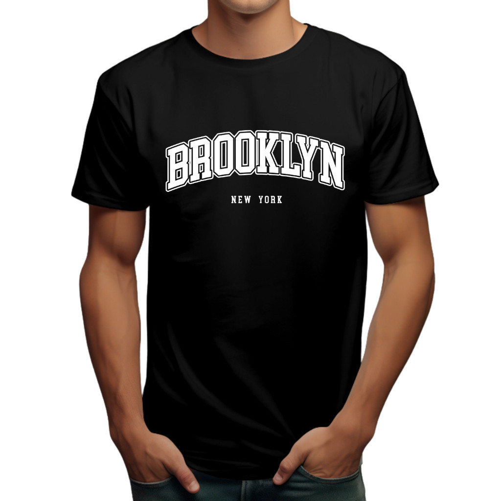 Camiseta Masculina Brooklyn Camisa de Estilo Streetwear