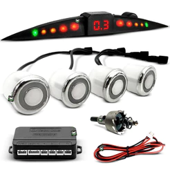 Kit Sensor Estacionamento Cromado Para-Choque Metal Techone