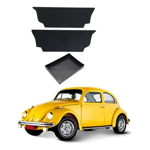 Forro Acabamento Caixa Bateria Fusca Preto VW Fusca 1200 1300 Peça Forração