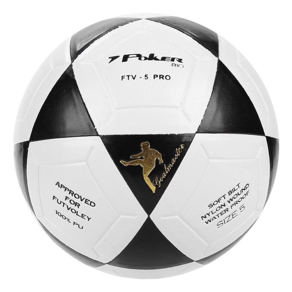 Bola de Futevôlei Poker Rio - Branco e Preto - Sports & Outdoors