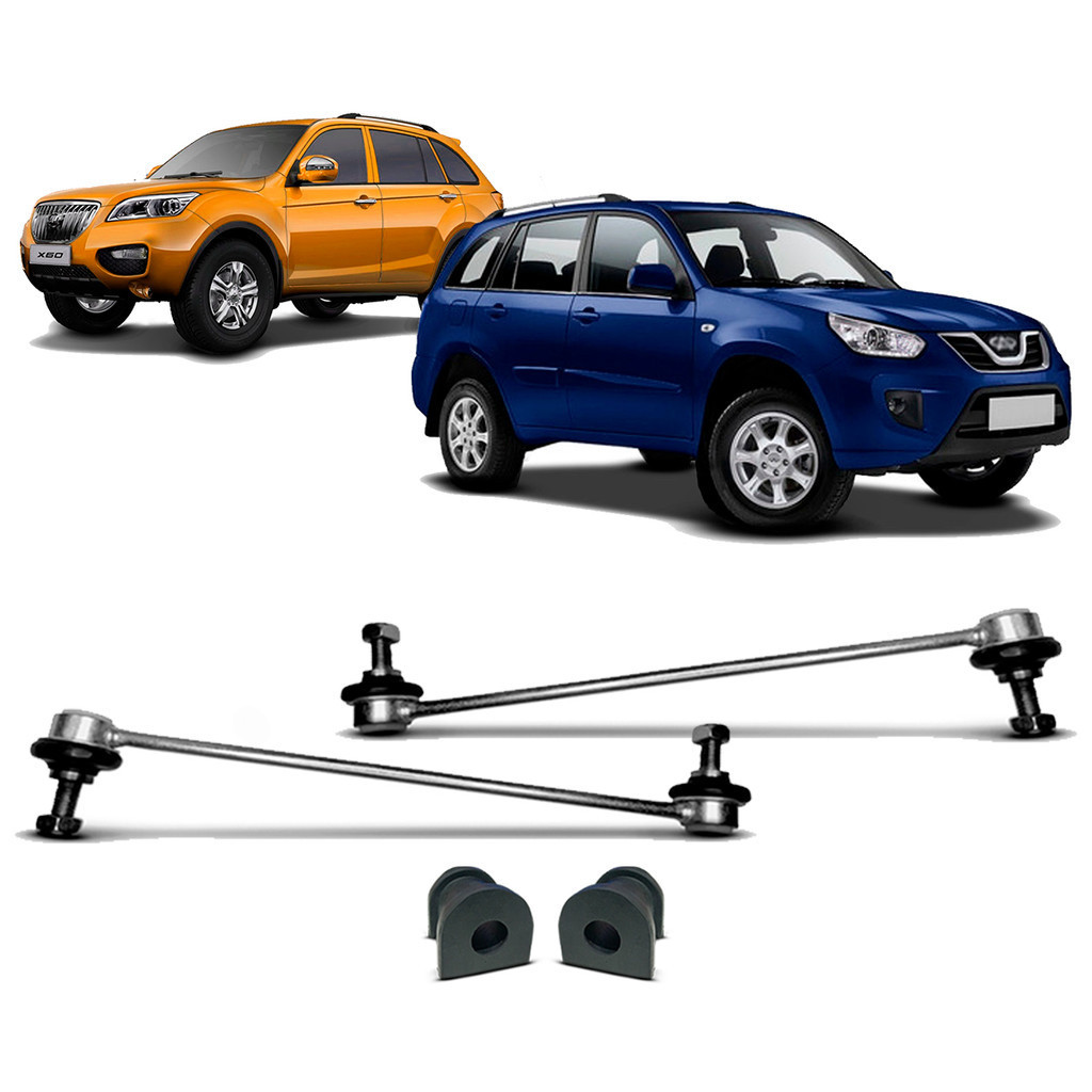 2 Kit Bieleta Bucha Borracha Barra Estabilizadora Dianteira Amortecedor Dianteiro Chery Tiggo Lifan X60