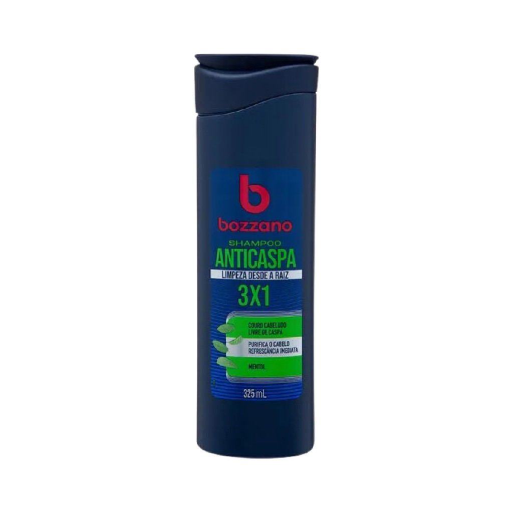 Shampoo Anticaspa Masculino Limpeza Profunda Bozzano 325Ml