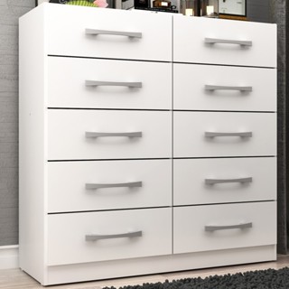 Cômoda Malu 10 Gavetas Branco - Pnr Móveis em Oferta na Shopee