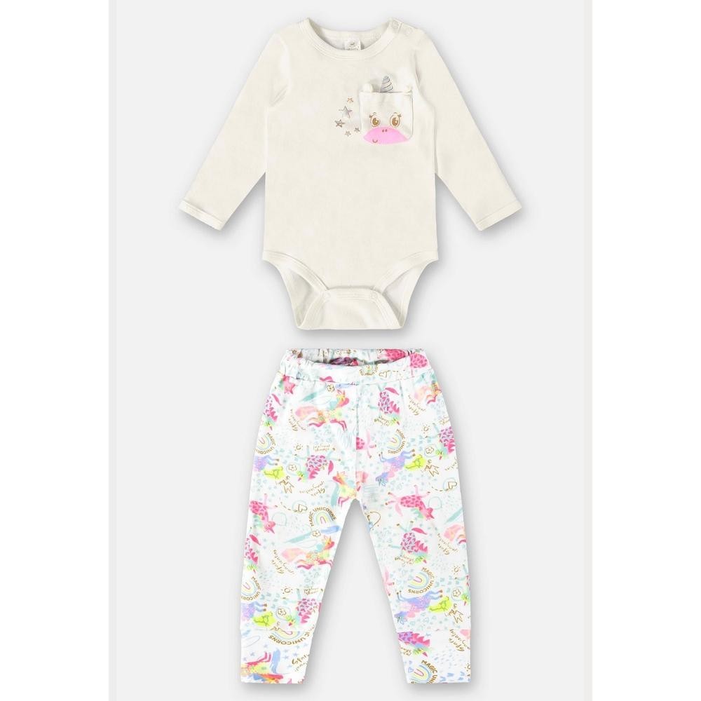 Conjunto Body e Calça Bebê Menina Up Baby