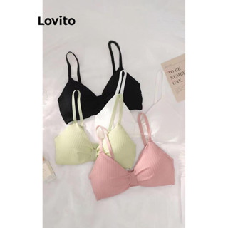 Lovito Sutiã Básico Simples Sexy Para Mulheres LNE49515