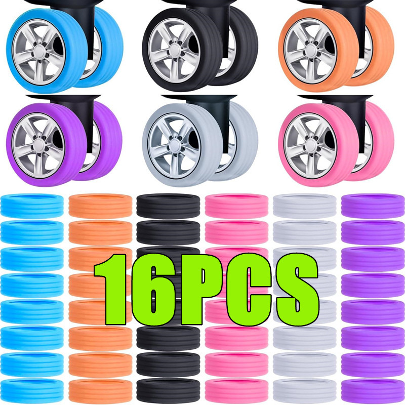 16/8/4PCS Protetor De Rodas De Silicone Reduzir O Ruído Caixa De Mala De Viagem Silenciosa Acessórios De