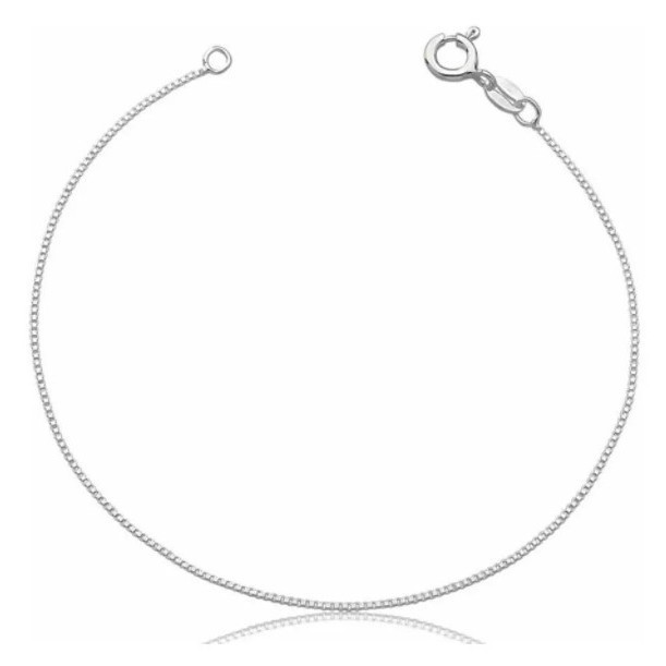 Pulseira prata 925 veneziana 19cm em Oferta na Shopee